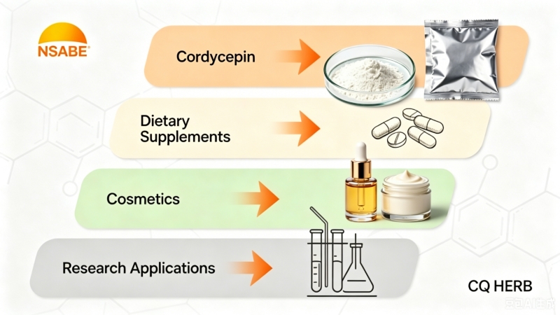 Applications of Cordycepin in supplement cosmetic and research industries